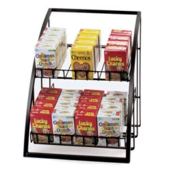 Cal-Mil 1702-13 Black 13-1/2 X 15" 2-Tier Wire Merchandiser