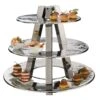 American Metalcraft TTS2319 Accent3 3-Tier Hammered S/S Display Stand