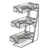 Cal-Mil 1235-13-43 Wire Silverware Holder With 3 Faux Glass Bins -CARLISLE SHOP 122477