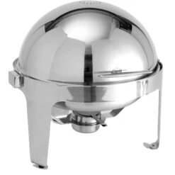 American Metalcraft ADAGIORD18 Adagio 7 Qt Round Silver Handled Chafer