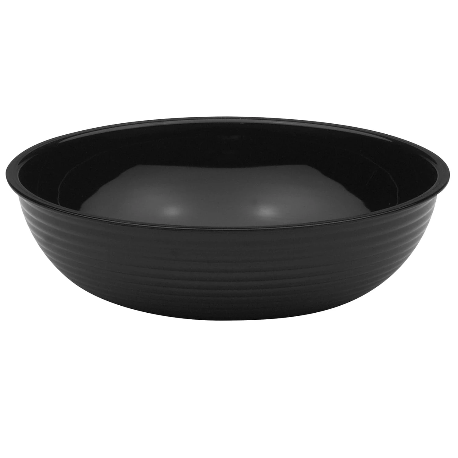 Cambro RSB10CW110 Camwear Black 3.2 Qt. Round Ribbed Bowl 3 Cambro RSB10CW110 Camwear Black 3.2 Qt. Round Ribbed Bowl