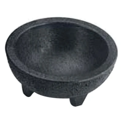 H.S. Inc. NHS1008 Chico Charcoal 4 Oz Molcajete Dish - 24 / CS 3 H.S. Inc. NHS1008 Chico Charcoal 4 Oz Molcajete Dish - 24 / CS
