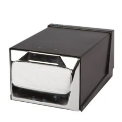 CARLISLE San Jamar® H3001BKC Chrome & Black Countertop Napkin Dispenser