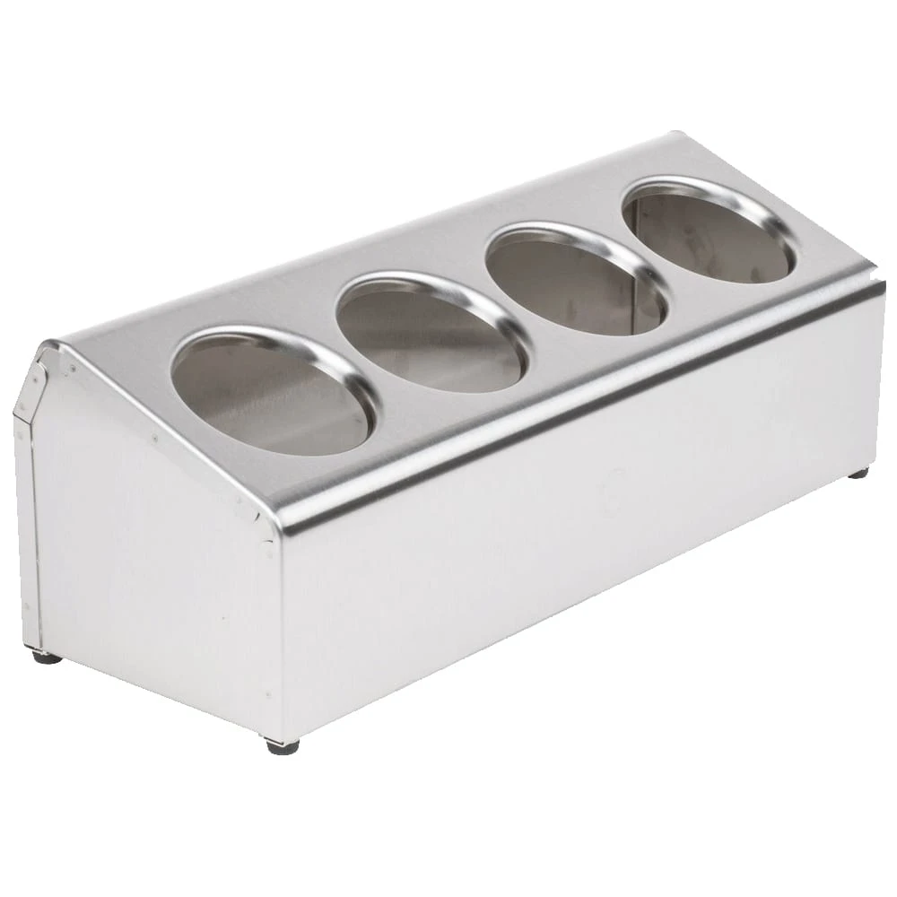 Steril-Sil LTC-4S S/S 4-Hole 1-Line Flatware Dispenser 3 Steril-Sil LTC-4S S/S 4-Hole 1-Line Flatware Dispenser