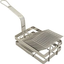 FMP 226-1062 Nickel / Chrome-Plated 18 Slot Tostada Basket