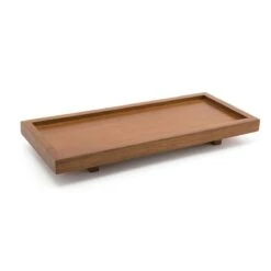 FOH RTR004RUW22 B3 Rectangle Rubberwood Tray - 6 / CS