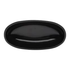 Elite Global Solutions M157OV-B Belize 3 Qt. Black Long Oval Bowl