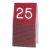 Cal-Mil 269B-1 Red And White Engraved Table Tent (Numbers 26-50) -CARLISLE SHOP 501421