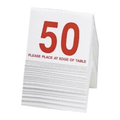 Cal-Mil 234 White With Red 1 - 25 Number Tents