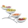 Gourmet Display PP2000-39 Platinum 4-Tier Display With Porcelain Bowls 2 Gourmet Display PP2000-39 Platinum 4-Tier Display With Porcelain Bowls -CARLISLE SHOP 535588