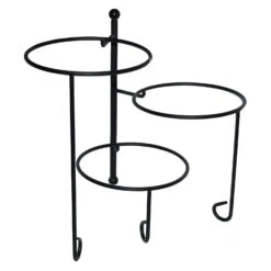 American Metalcraft TTRS3 3-Tier Twisted Wrought Iron Stand W/ Feet