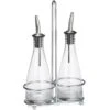 TableCraft 611N Sienna Collection 6 Oz Oil & Vinegar Cruet Set W/ Rack -CARLISLE SHOP 6003536
