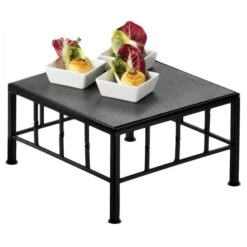 Cal-Mil 1711-7-65 Steel 12 X 12 X 7" Square Riser With Slate Top