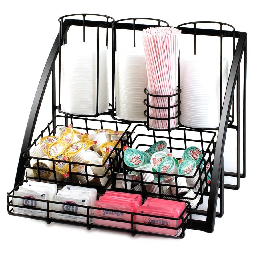 Cal-Mil 1715-13 Mission Black Wire Condiment / Lid Organizer 3 Cal-Mil 1715-13 Mission Black Wire Condiment / Lid Organizer