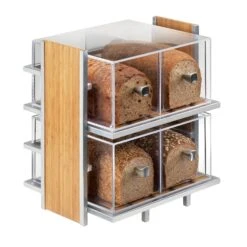 Cal-Mil 1279 Bamboo / Metal 14 X 11.5 X 15" Bread Case