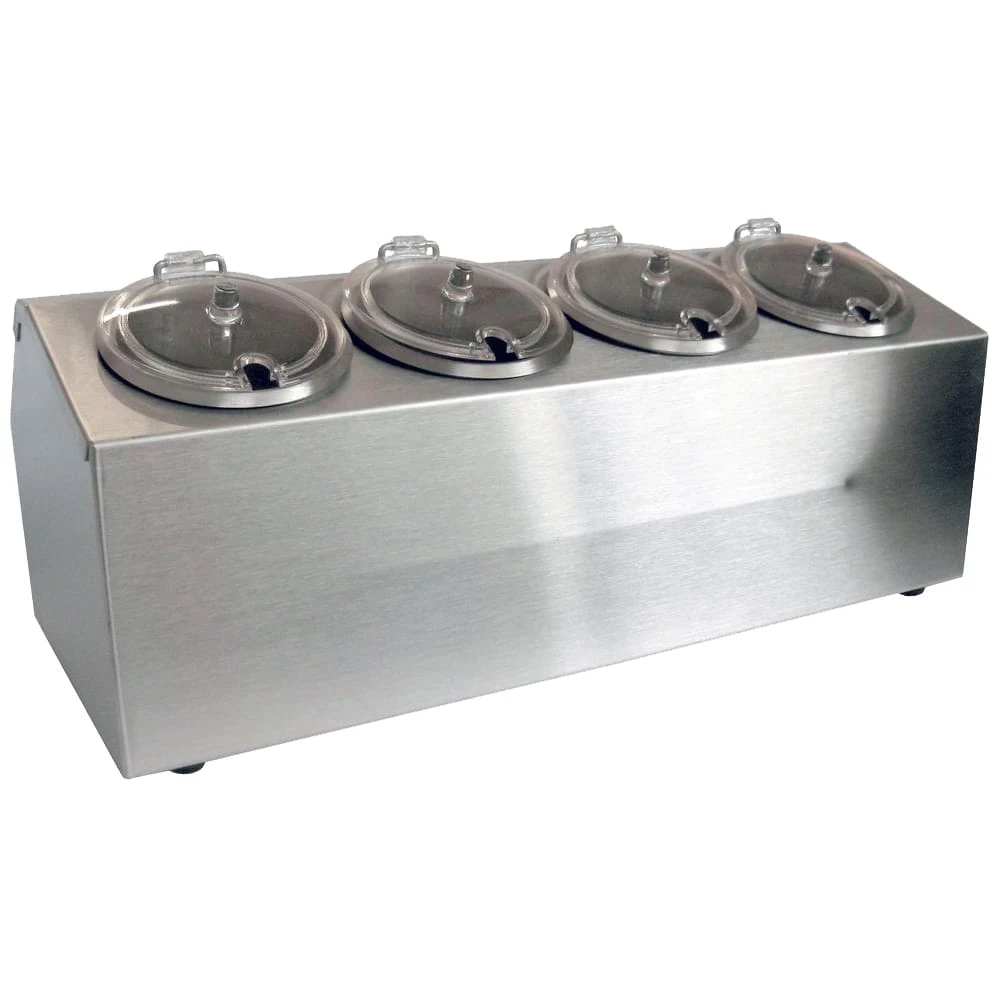 Steril-Sil CC-LTC-4SW 4 Well Cold Chest Condiment Dispenser 3 Steril-Sil CC-LTC-4SW 4 Well Cold Chest Condiment Dispenser