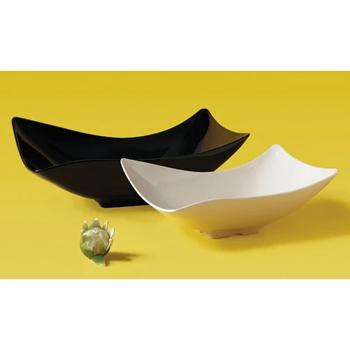 G.E.T. ML-220-BK San Michele Black Melamine 4 Qt. Flare Bowl - 3 / CS 3 G.E.T. ML-220-BK San Michele Black Melamine 4 Qt. Flare Bowl - 3 / CS