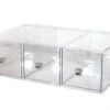 Cal-Mil 1479 Clear 19" X 13" 3 Drawer Bread Box Display -CARLISLE SHOP 6011865