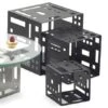 Cal-Mil 1607-9-13 Black 9" Square Cube Riser -CARLISLE SHOP 6012462