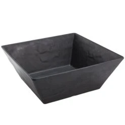 American Metalcraft FSMEL117 Black Faux Slate 210 Oz Melamine Bowl