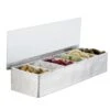 American Metalcraft HMCD6 Hammered S/S 6 Compartment Condiment Holder -CARLISLE SHOP 6018834