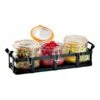 Cal-Mil 3335-13 Black 17 Oz. Rustic Jar Condiment Display -CARLISLE SHOP 6027230