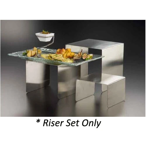 American Metalcraft RSS3 Satin Finish S/S Set Of 3 Risers 3 American Metalcraft RSS3 Satin Finish S/S Set Of 3 Risers