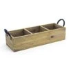 FOH TCS013NAW21 Rustic Wood 3-Compartment Holder - 4 / CS -CARLISLE SHOP 6051224