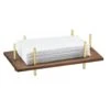 Cal-Mil 3718-46 Mid-Century Brass Frame Napkin Holder -CARLISLE SHOP 6055317