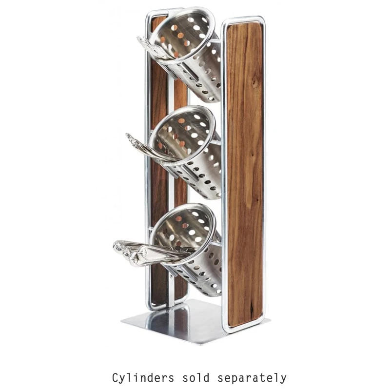 Cal-Mil 3715-49 Chrome 3-Section Silverware / Condiment Holder 3 Cal-Mil 3715-49 Chrome 3-Section Silverware / Condiment Holder