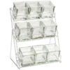 Cal-Mil 1812-39 Iron 9 Platinum Glass Jar Display -CARLISLE SHOP 6057895