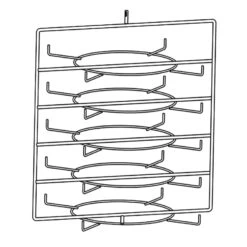 Hatco FSDT5TCR 5-Tier Circle Rack With Pizza Pan Retainers