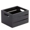 American Metalcraft WCBL7 Black 7.5 X 6.25 X 4.75" Wood Caddy