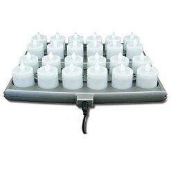 Hollowick HFRP24-CL Platinum Plus Rechargeable Candle - 24 / ST