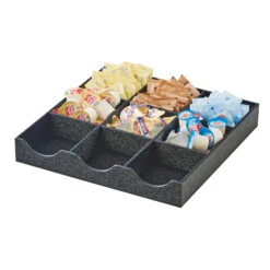 Cal-Mil 3663-13 Black 9-Compartment Condiment Organizer