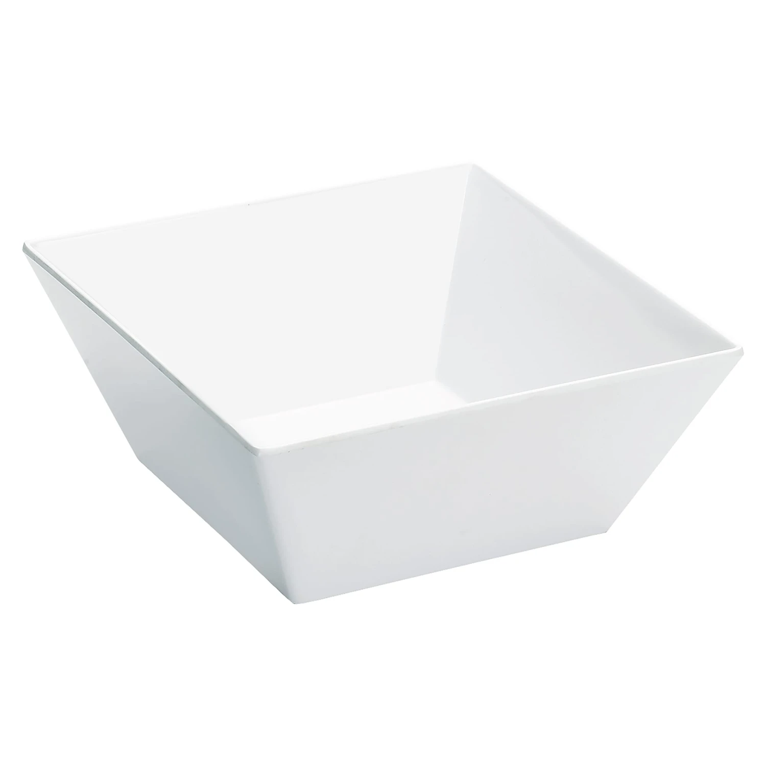 Cal-Mil SR263 White 6 Quart Square Melamine Bowl 3 Cal-Mil SR263 White 6 Quart Square Melamine Bowl