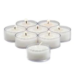 Hollowick TL5WPL-500 5 Hr Wax Tealight Candle W/ Clear Base - 500 / CS