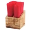Cal-Mil 3308-99 Madera 2-Compartment Wood Straw / Stir Stick Organizer -CARLISLE SHOP 6071542