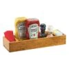 Cal-Mil 3669-99 Madera 3-Compartment Wood Table Caddy -CARLISLE SHOP 6071546
