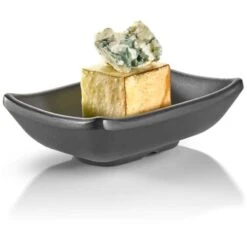 Rosseto MEL005 Rustic Black 2 Ounce Melamine Bowl - 24 / CS