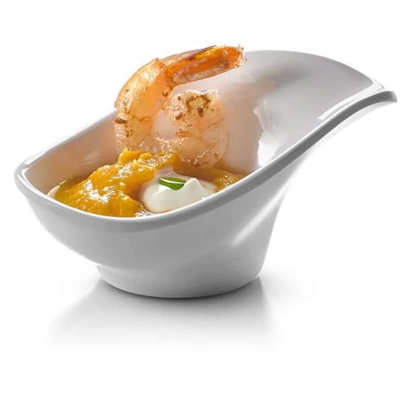 Rosseto MEL004 White Melamine Leaf Bowl - 24 / CS 3 Rosseto MEL004 White Melamine Leaf Bowl - 24 / CS