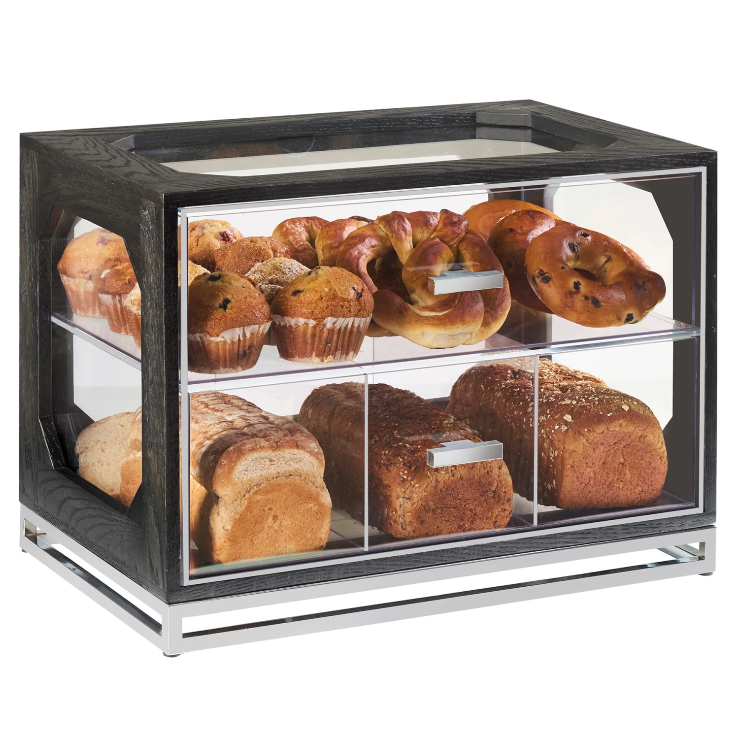 Cal-Mil 3820-87 Cinderwood 13.5 X 20 X 15" Bread Display 3 Cal-Mil 3820-87 Cinderwood 13.5 X 20 X 15" Bread Display