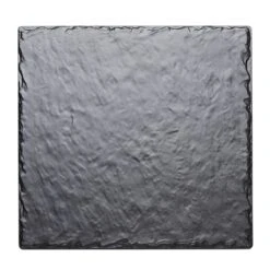 Cal-Mil 1522-1212-65M Black Faux Slate 12" Square Serving Board