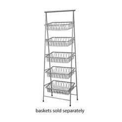 G.E.T. IR-951T-SV POPBlack 5-Tier Tilted 64" Merchandising Stand