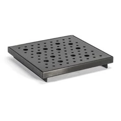 FOH BPT036BKS22 Dots 6" Matte Black Footed Drip Tray - 6 / CS