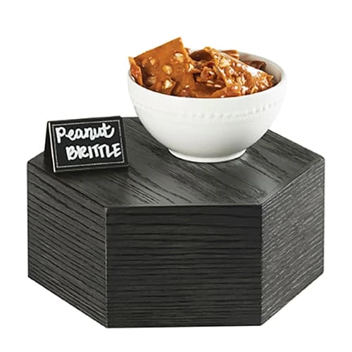 Cal-Mil 435-5-87 Cinderwood 12"D X 5"H Hexagon Riser 3 Cal-Mil 435-5-87 Cinderwood 12"D X 5"H Hexagon Riser