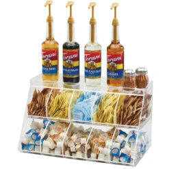 Cal-Mil 3643-10 Clear Plastic 10-Bin Condiment Holder