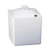 Cal-Mil 1432-15N White Melamine 12 Ounce Square Jar With Notched Lid -CARLISLE SHOP 6080104