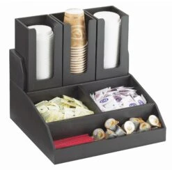 Cal-Mil 2019-96 Midnight Bamboo 3-Section Condiment Caddy