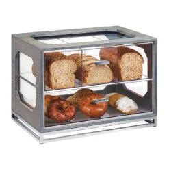 Cal-Mil 3820-83 Ashwood 2-Tier Gray Bread Display Case
